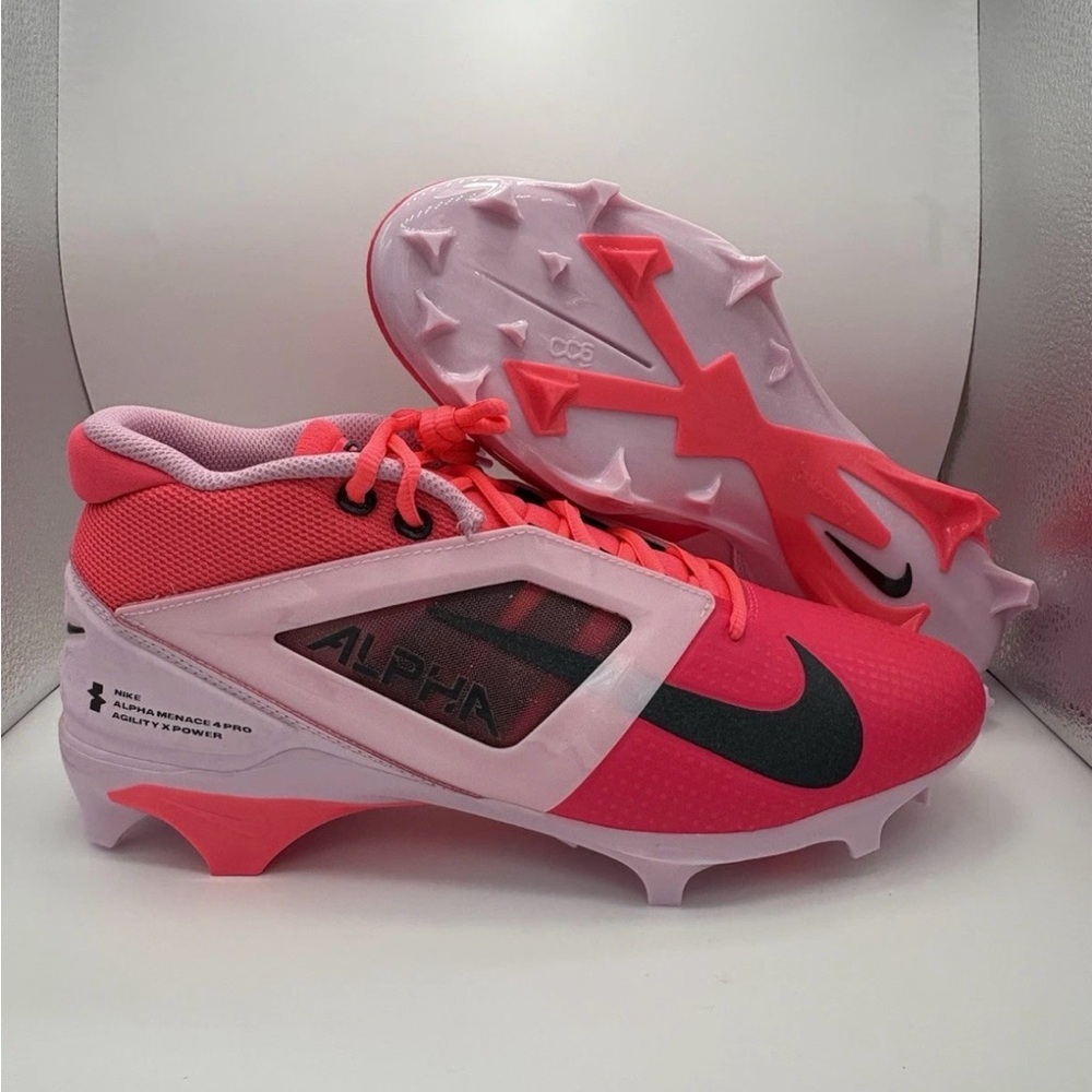 Nike Alpha Menace 4 Pro NRG Mens Football Cleats Racer Pink HJ4568-600